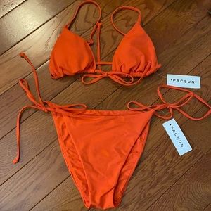 Pacsun Red Bikini Top & Bottom